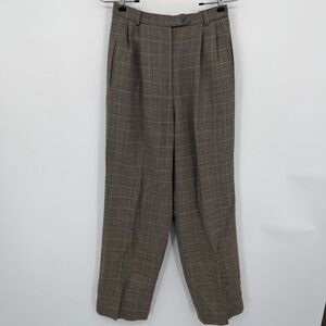 Vintage KGR Worsted Wool Made in USA Classic Houndstooth Plaid Trousers